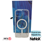 ⁦כיסוי לאייפון 15 עם מגסייף (Magsafe) שקוף או נצנץ - איכותי⁩ – תמונה ⁦3⁩